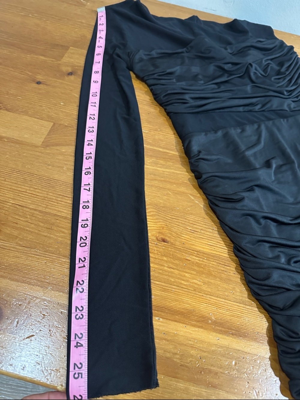 Meshki Black Sheer Ruched Maxi Dress - Picture 11 of 12